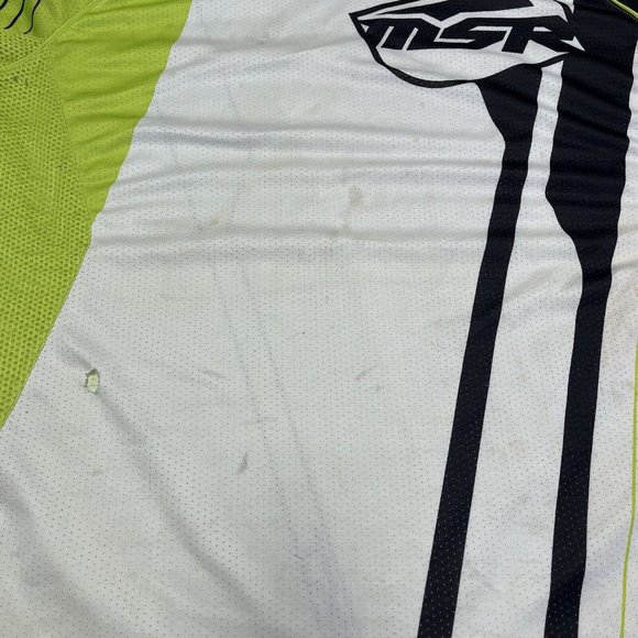 MSR Motocross Racing Jersey Mens XL Long Sleeve NXTAir Green White M5 - Picture 4 of 13